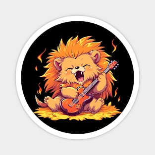 lion guitar Magnet